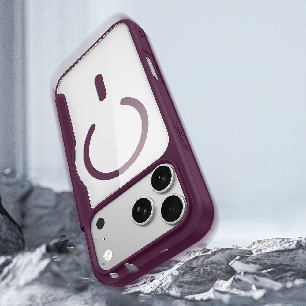 Handyhülle für iPhone 18 Pro Max / 17 Pro Max, Dux Ducis Skin X Pro Magnetic mit MagSafe, Burgunder (9/11)