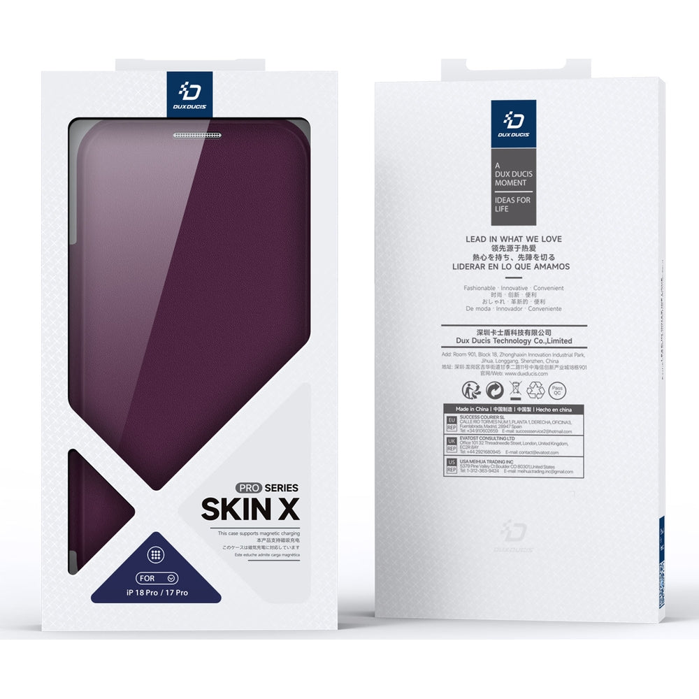 Handyhülle für iPhone 18 Pro Max / 17 Pro Max, Dux Ducis Skin X Pro Magnetic mit MagSafe, Burgunder (11/11)