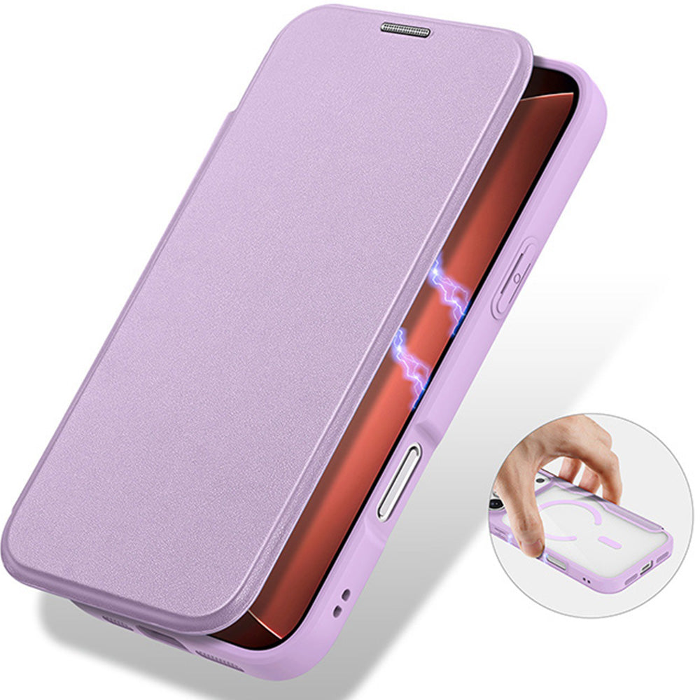 Handyhülle für iPhone 18 Pro Max / 17 Pro Max, Dux Ducis Skin X Pro Magnetic mit MagSafe, Transparent-Violett (5/11)