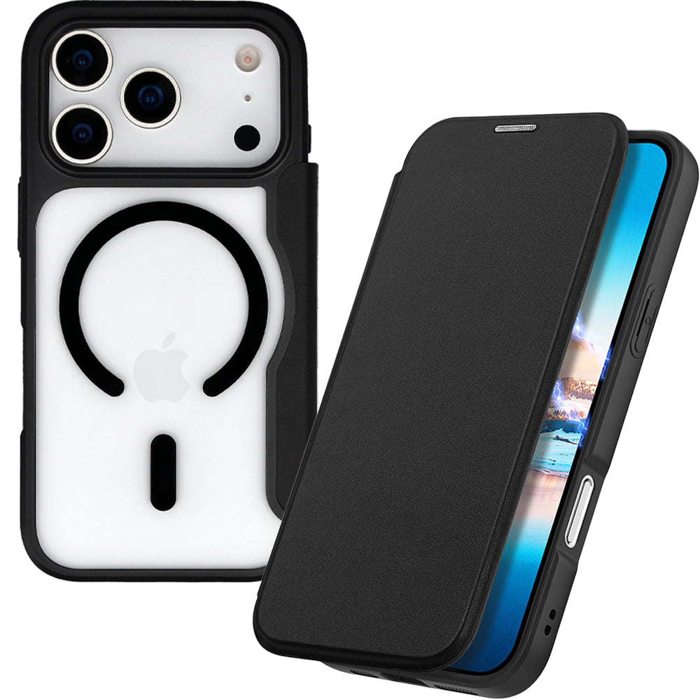 Handyhülle für iPhone 17 Pro mit MagSafe, Dux Ducis Skin X Pro Magnetic, Schwarz und Transparent