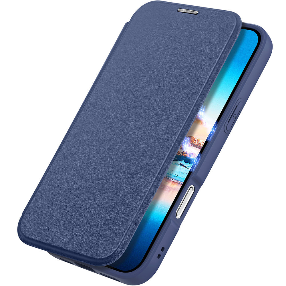 Handyhülle für iPhone 17 Pro mit MagSafe, Dux Ducis Skin X Pro Magnetic, Blau und Transparent
