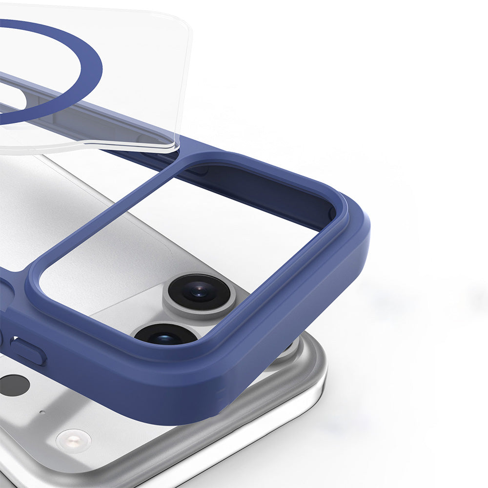 Handyhülle für iPhone 17 Pro mit MagSafe, Dux Ducis Skin X Pro Magnetic, Blau und Transparent