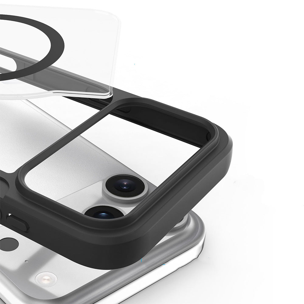 Handyhülle für iPhone 17 Pro Max mit MagSafe, Dux Ducis Skin X Pro Magnetic, Schwarz und Transparent