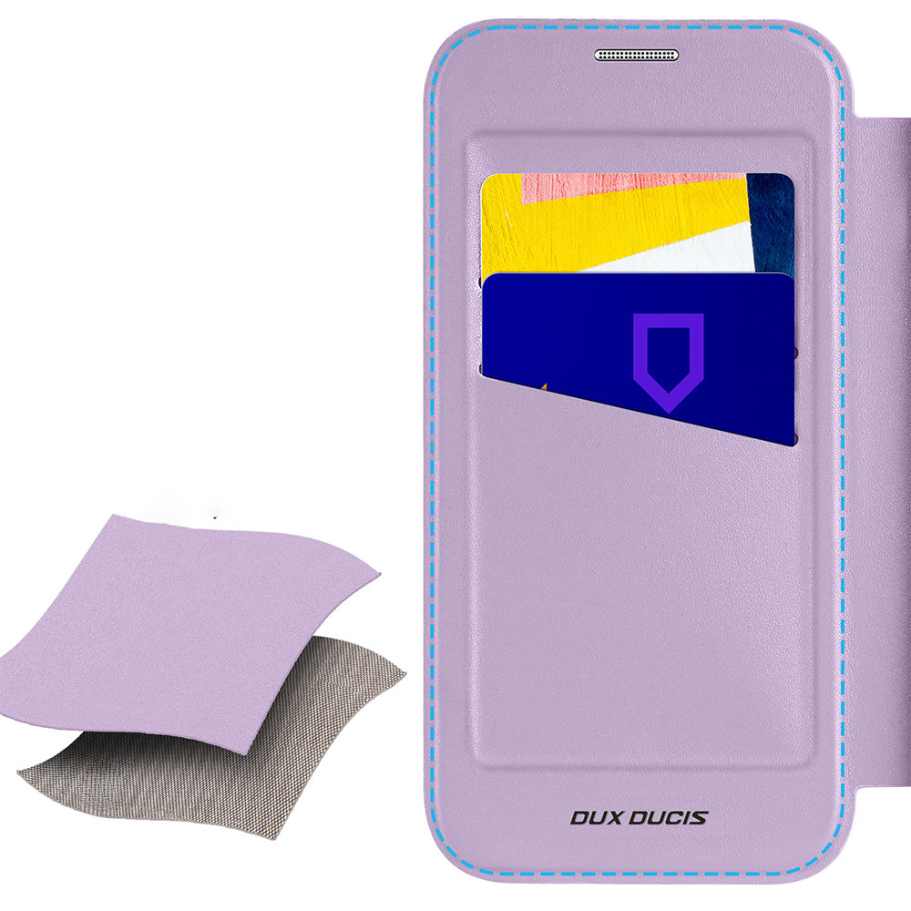Handyhülle für iPhone 17 Pro mit MagSafe, Dux Ducis Skin X Pro Magnetic, Transparent und Violett