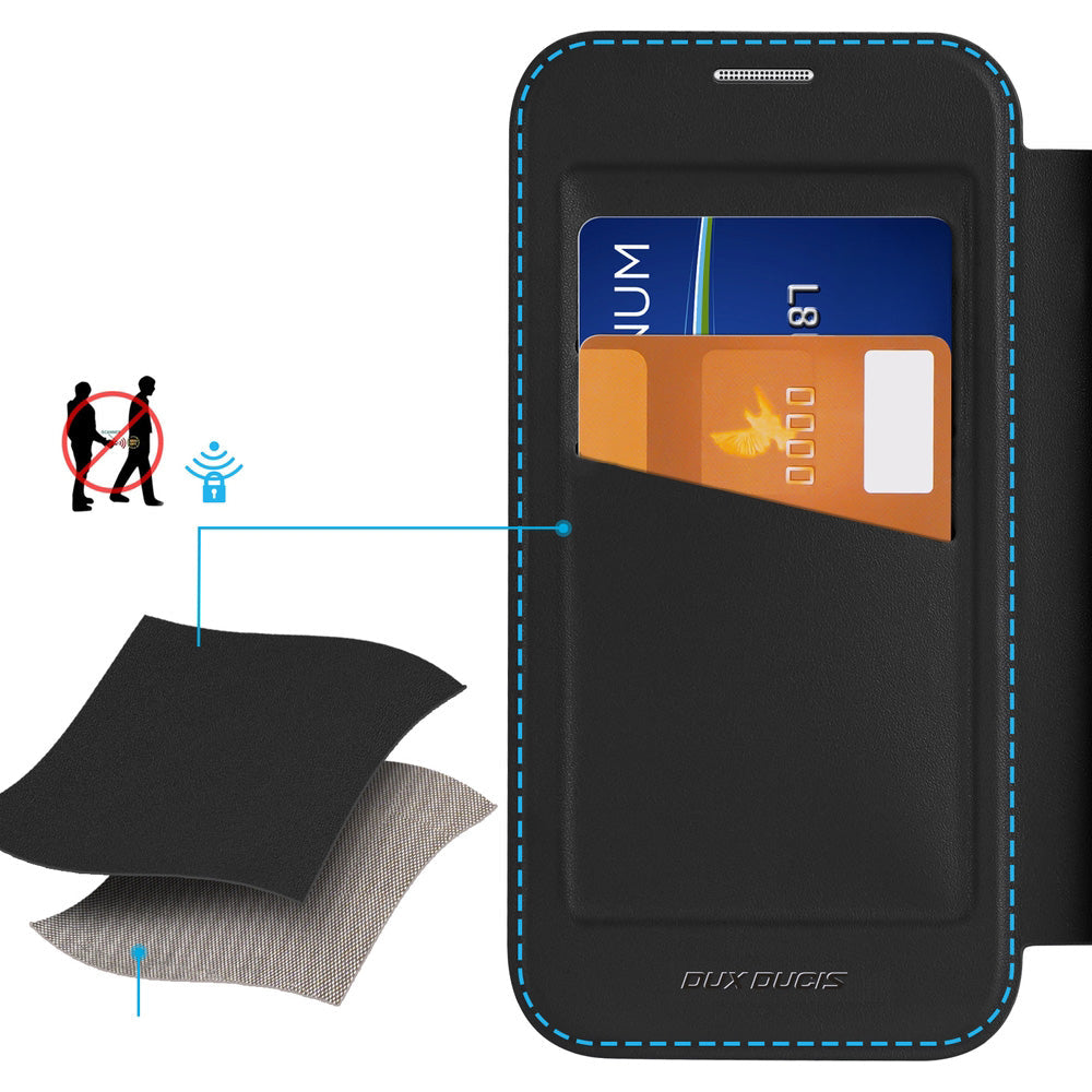 Handyhülle für iPhone 16 Pro, Dux Ducis Skin X Pro Magnetic, Schwarz und Transparent