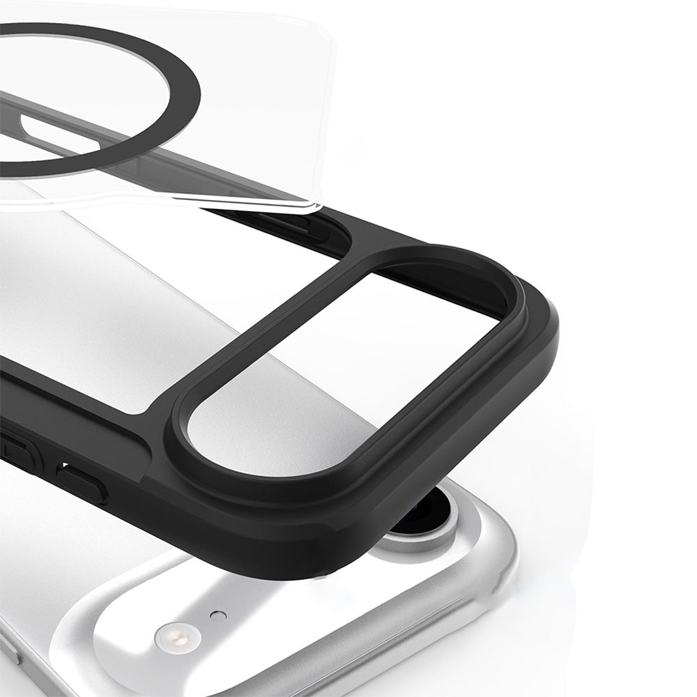 Handyhülle für iPhone Air mit MagSafe, Dux Ducis Skin X Pro Magnetic, Schwarz und Transparent