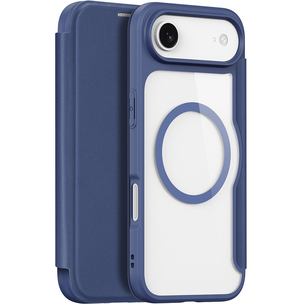 Handyhülle für iPhone Air mit MagSafe, Dux Ducis Skin X Pro Magnetic, Blau und Transparent