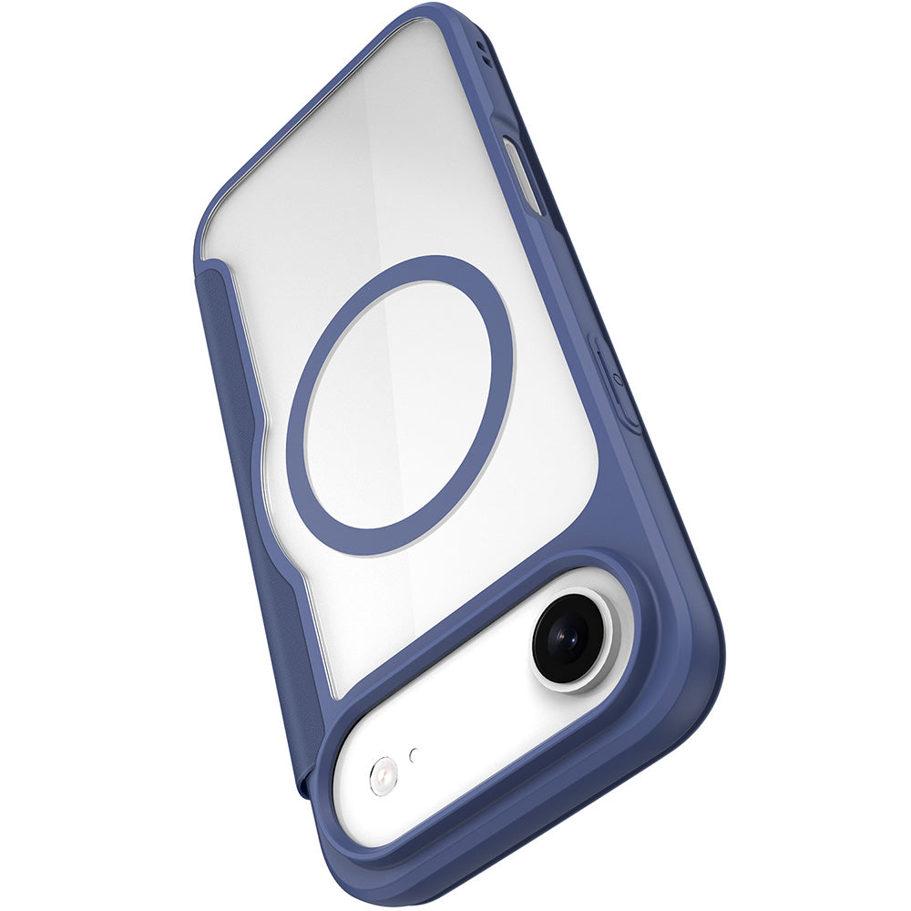 Handyhülle für iPhone Air mit MagSafe, Dux Ducis Skin X Pro Magnetic, Blau und Transparent