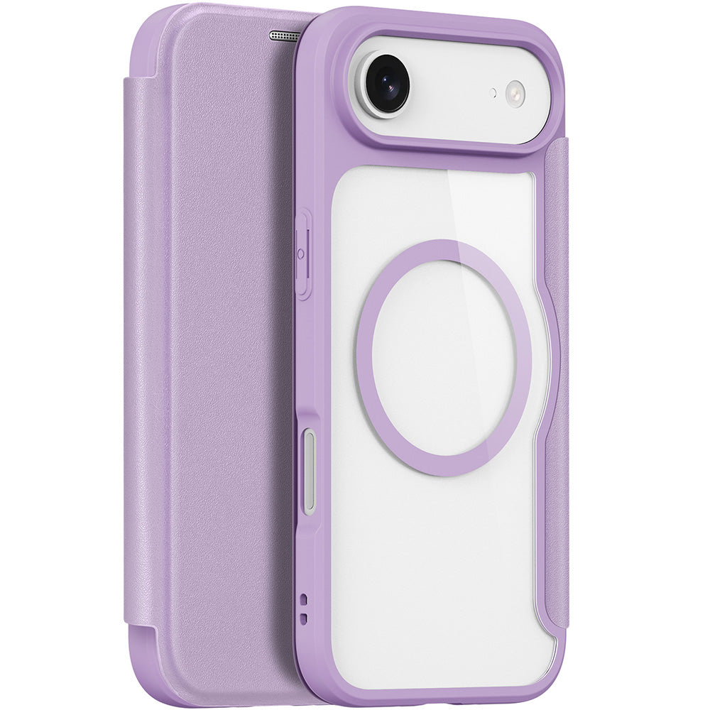 Handyhülle für iPhone Air mit MagSafe, Dux Ducis Skin X Pro Magnetic, Transparent und Violett