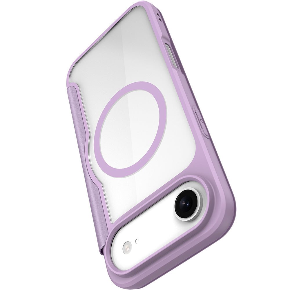 Handyhülle für iPhone Air mit MagSafe, Dux Ducis Skin X Pro Magnetic, Transparent und Violett