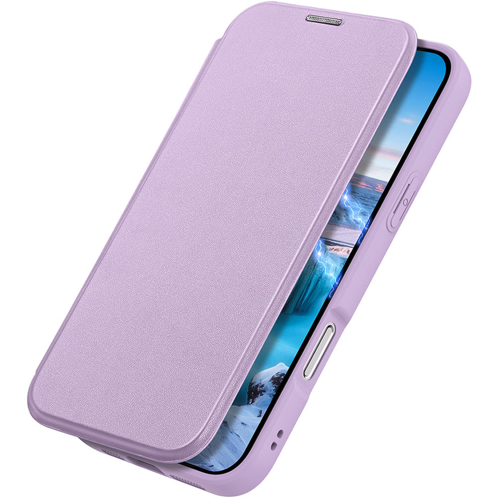 Handyhülle für iPhone Air mit MagSafe, Dux Ducis Skin X Pro Magnetic, Transparent und Violett