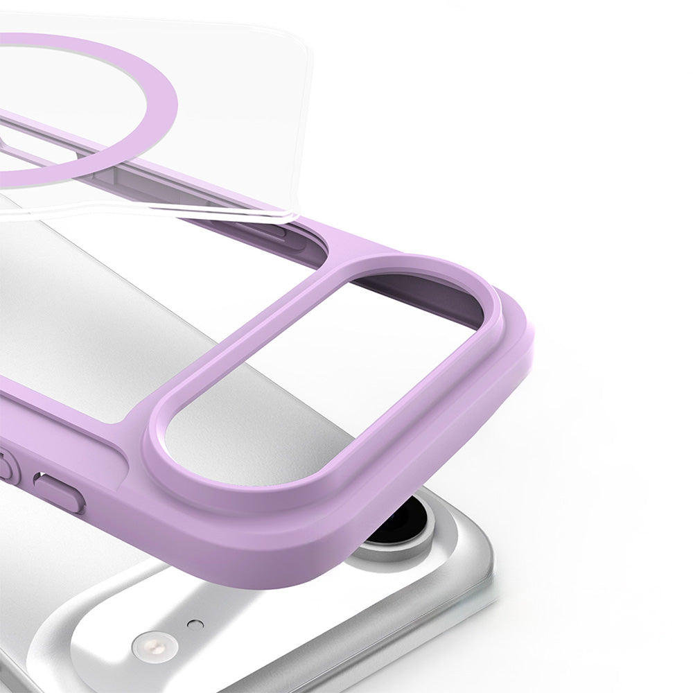 Handyhülle für iPhone Air mit MagSafe, Dux Ducis Skin X Pro Magnetic, Transparent und Violett