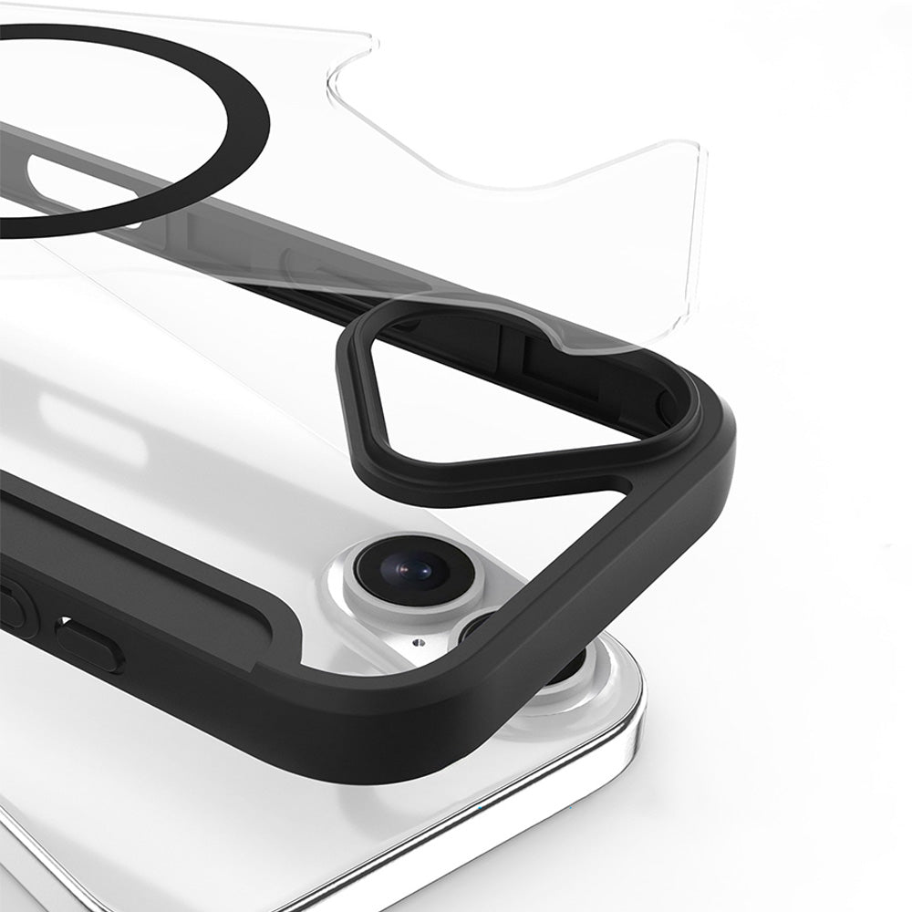 Handyhülle für iPhone 17 mit MagSafe, Dux Ducis Skin X Pro Magnetic, Schwarz und Transparent