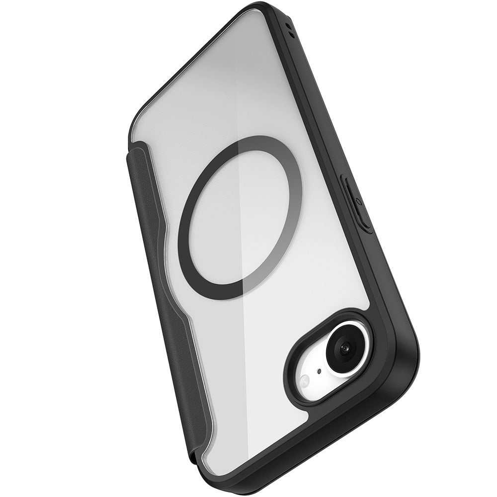 Handyhülle für iPhone 17e / 16e, Dux Ducis Skin X Pro Magnetic, Schwarz und Transparent
