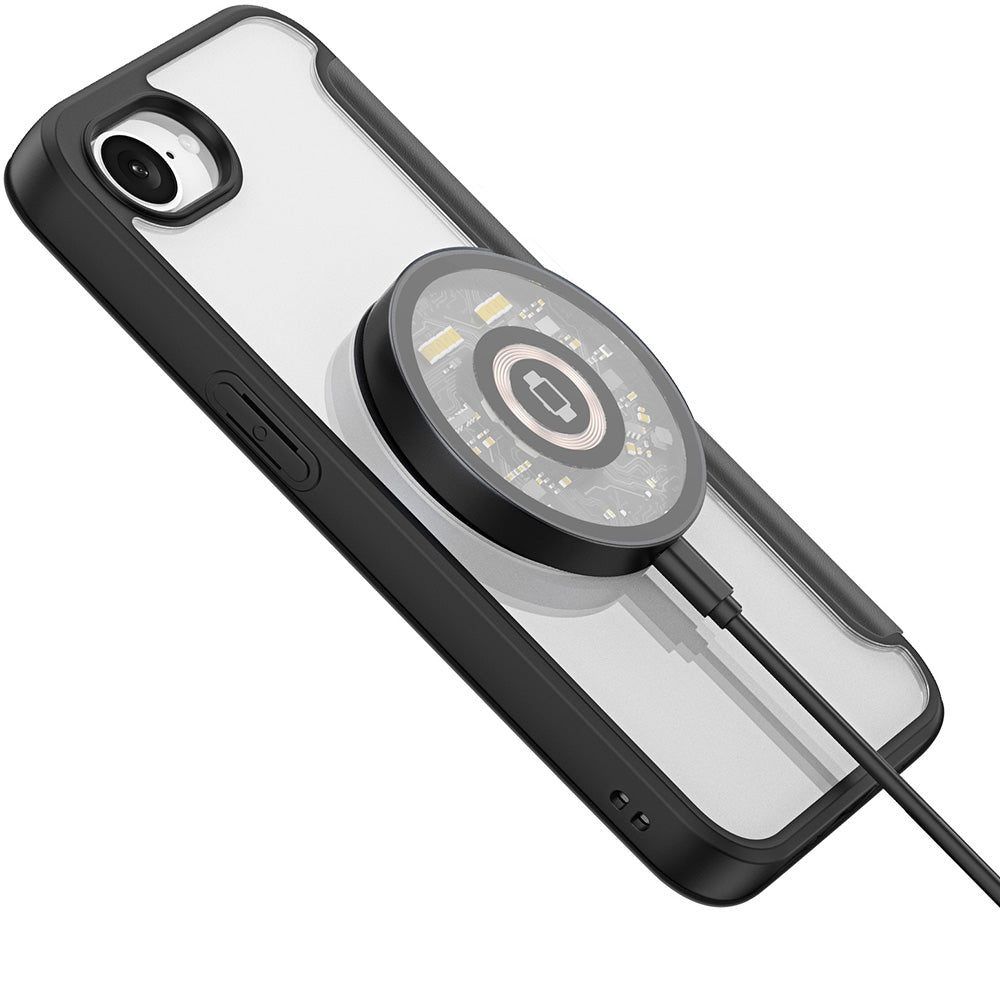 Handyhülle für iPhone 17e / 16e, Dux Ducis Skin X Pro Magnetic, Schwarz und Transparent