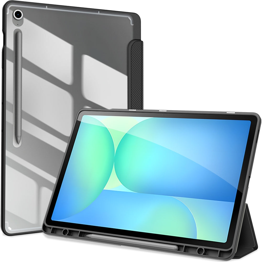 Schutzhülle mit Klappe für Galaxy Tab S10 FE Plus, Dux Ducis Toby, Schwarz