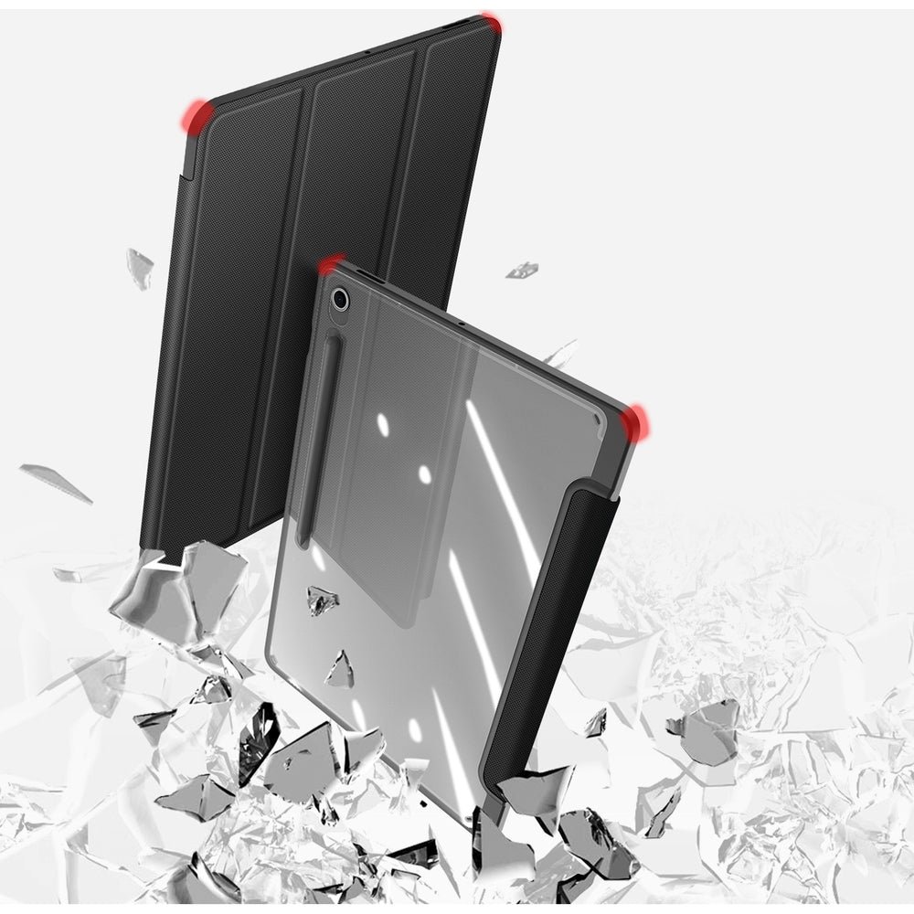 Schutzhülle mit Klappe für Galaxy Tab S10 FE Plus, Dux Ducis Toby, Schwarz