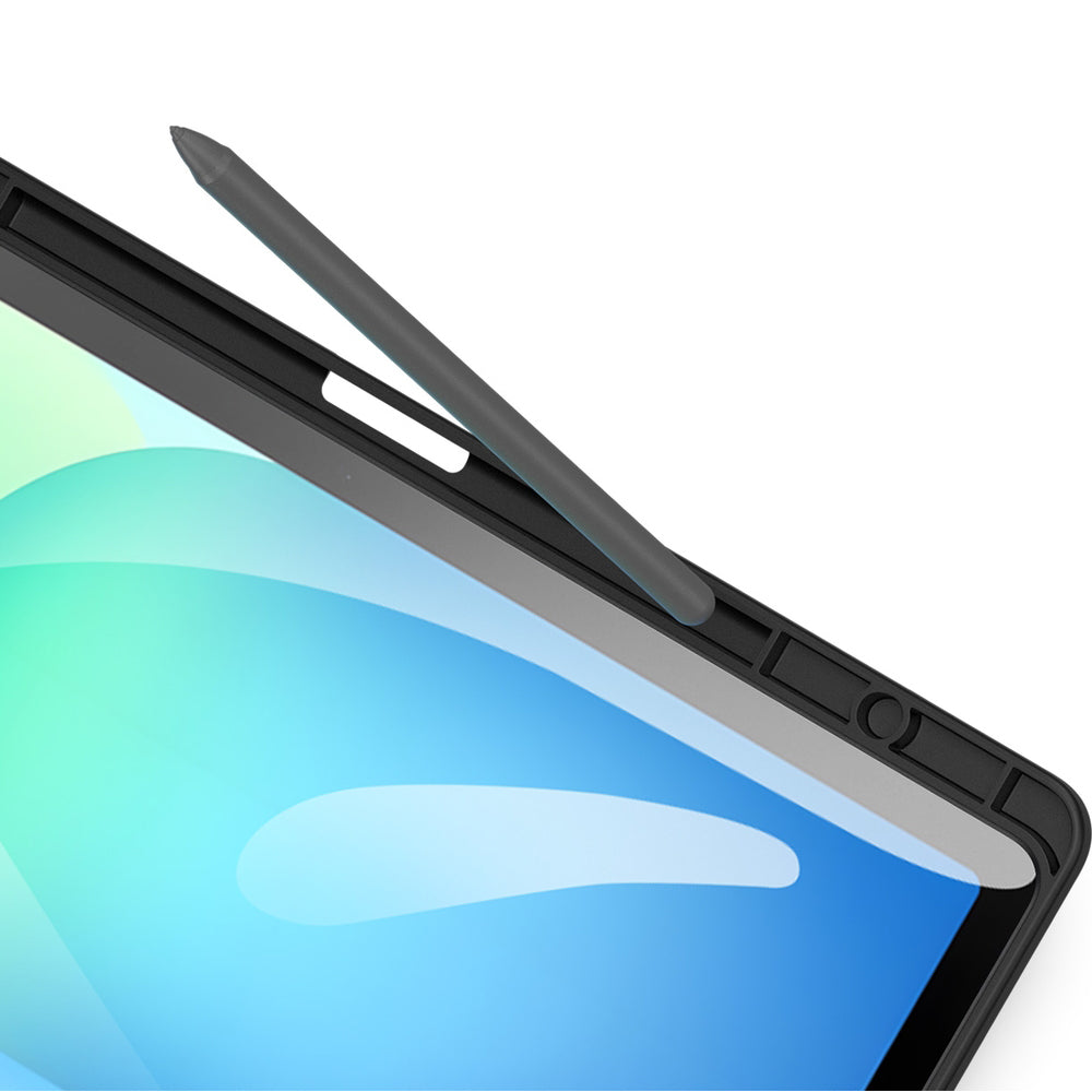 Schutzhülle mit Klappe für Galaxy Tab S10 FE Plus, Dux Ducis Toby, Schwarz