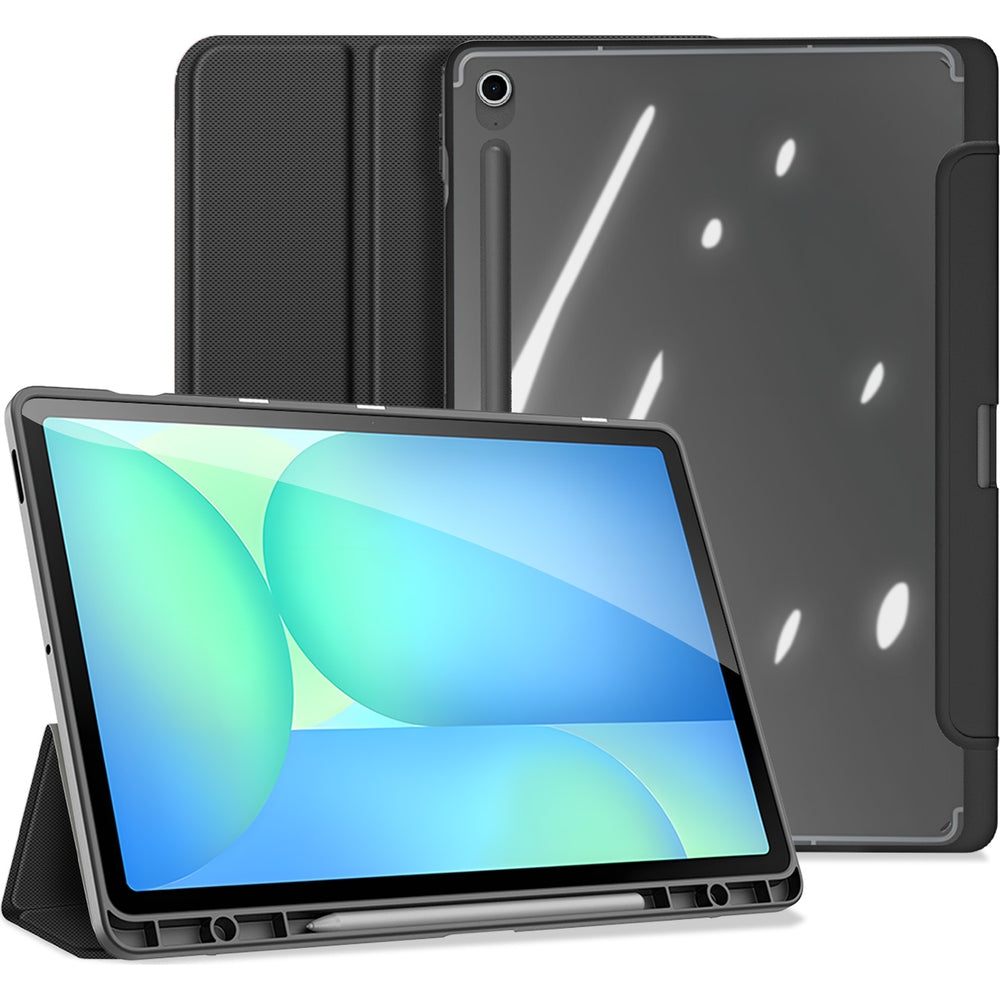 Schutzhülle mit Klappe für Galaxy Tab S10 FE Plus, Dux Ducis Toby, Schwarz
