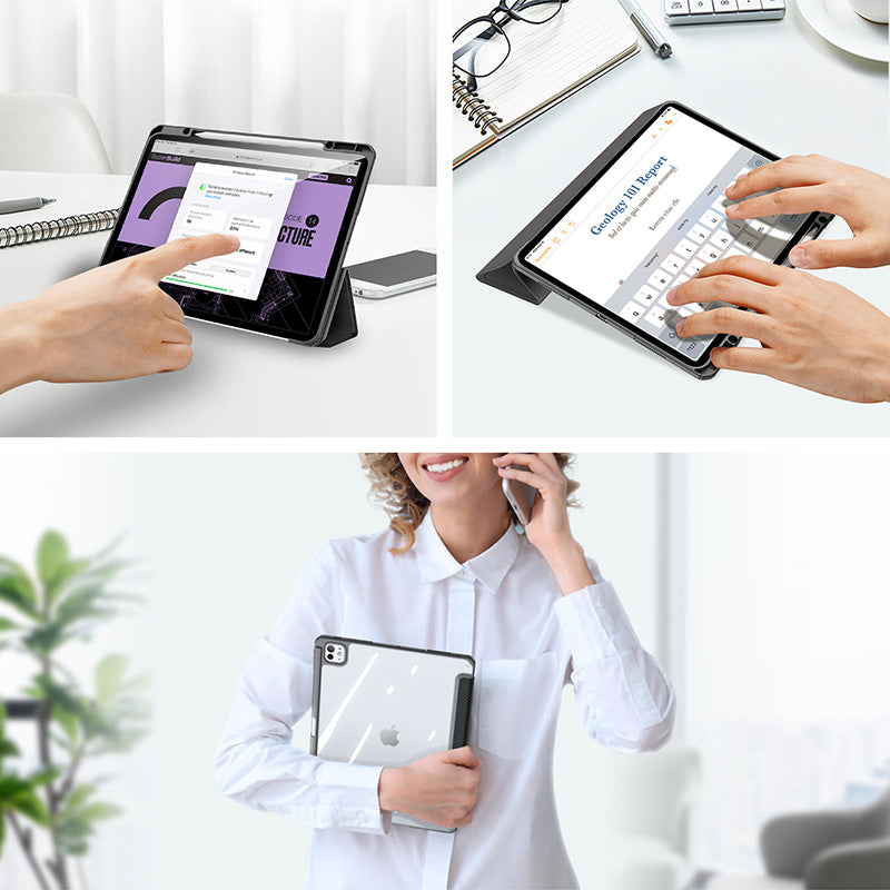 Hülle für iPad Pro 13" 2025 / 2024, Dux Ducis Toby, Schwarz