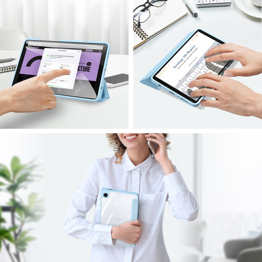 Schutzhülle mit Klappe für Galaxy Tab A11 / A9, Dux Ducis Toby, Blau