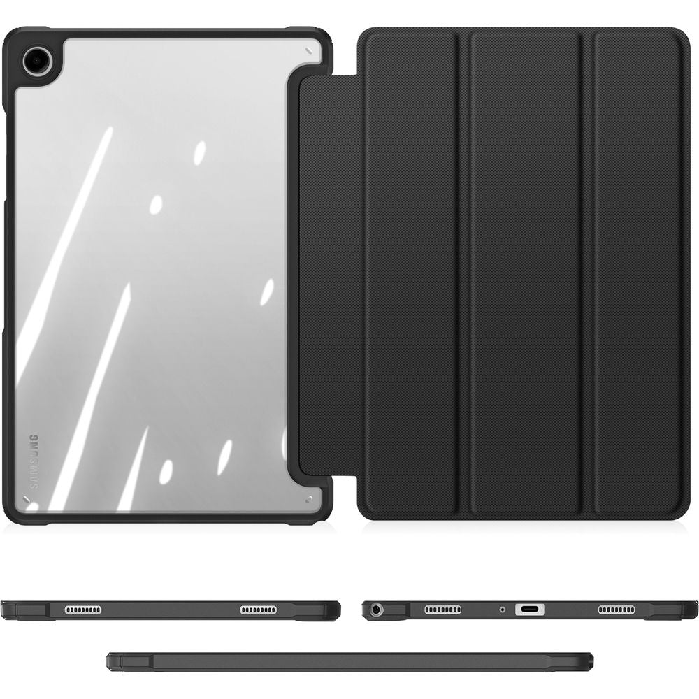 Schutzhülle mit Klappe für Galaxy Tab A11 Plus / A9 Plus, Dux Ducis Toby, Schwarz