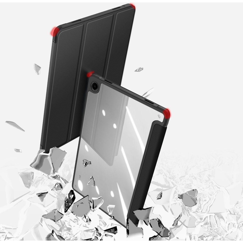 Schutzhülle mit Klappe für Galaxy Tab A11 Plus / A9 Plus, Dux Ducis Toby, Schwarz