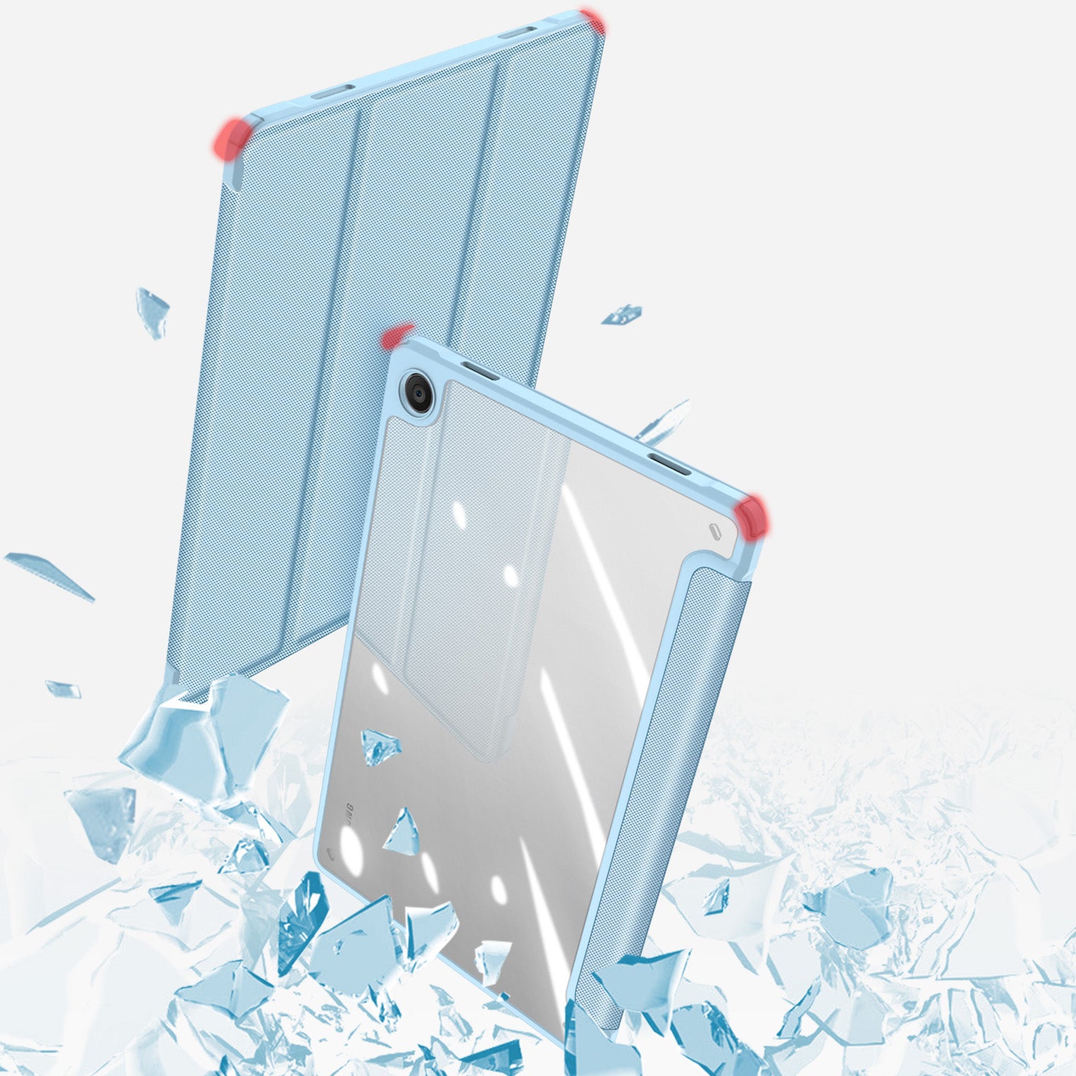 Schutzhülle mit Klappe für Galaxy Tab A11 Plus, A9 Plus Dux Ducis Toby, Blau