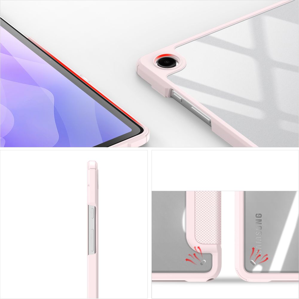 Schutzhülle mit Klappe für Galaxy Tab A11 Plus / A9 Plus, Dux Ducis Toby, Rosa