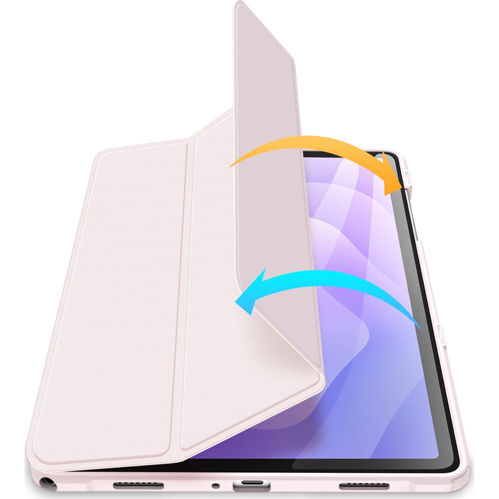 Schutzhülle mit Klappe für Galaxy Tab A11 Plus / A9 Plus, Dux Ducis Toby, Rosa