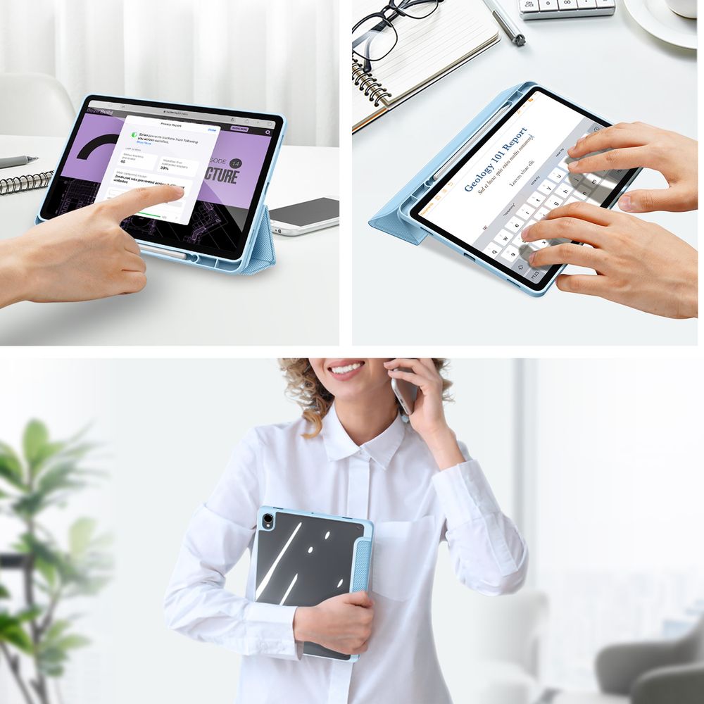 Schutzhülle mit Klappe für Galaxy Tab S11, Dux Ducis Toby, Blau
