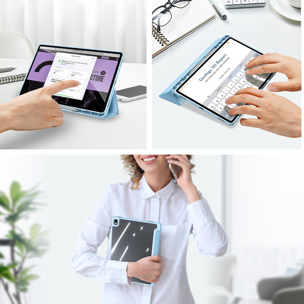 Schutzhülle mit Klappe für Galaxy Tab S12 Plus, Dux Ducis Toby, Blau (9/12)
