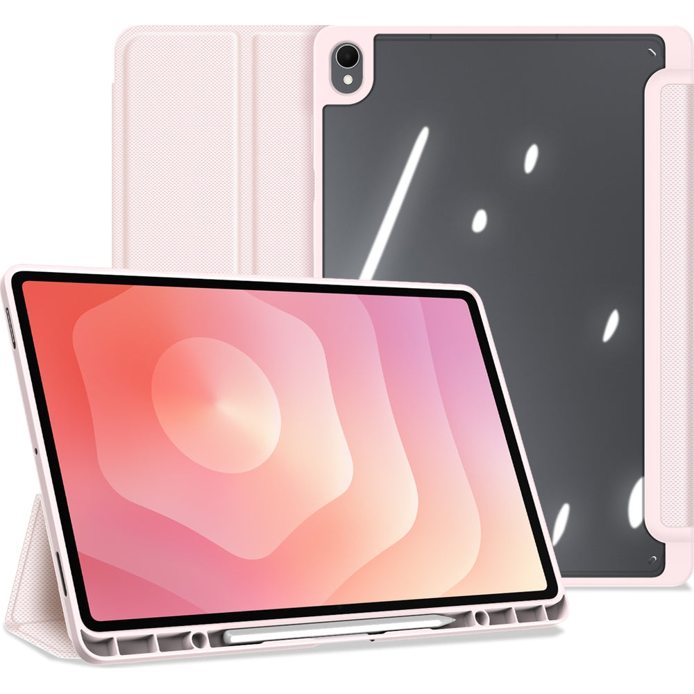 Schutzhülle mit Klappe für Galaxy Tab S12 Plus, Dux Ducis Toby, Rosa (6/12)