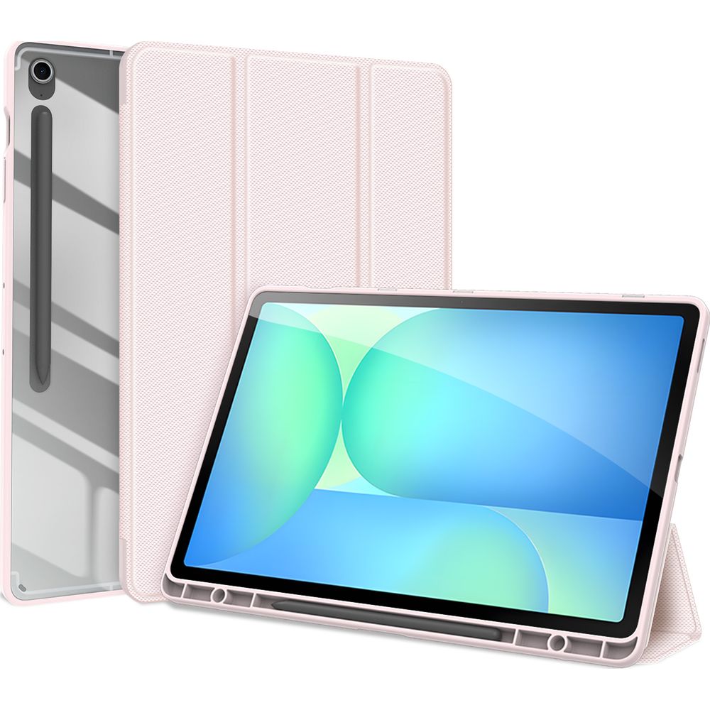 Schutzhülle mit Klappe für Galaxy Tab S10 FE Plus, Dux Ducis Toby, Rosa