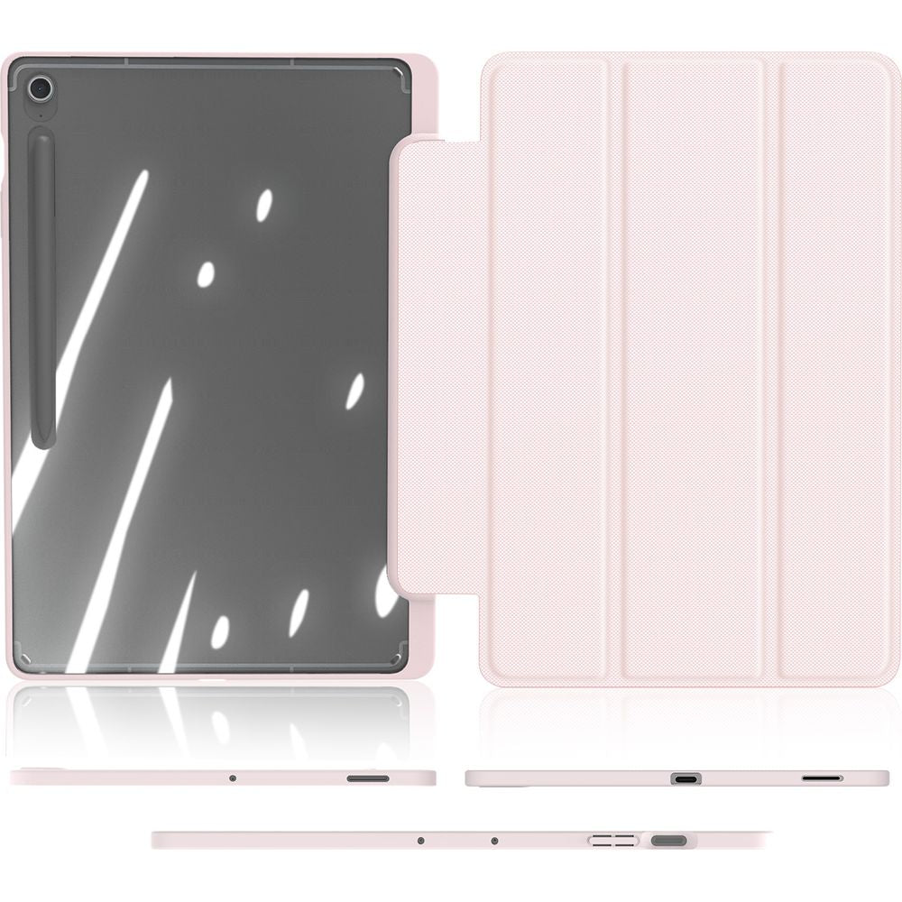 Schutzhülle mit Klappe für Galaxy Tab S10 FE Plus, Dux Ducis Toby, Rosa