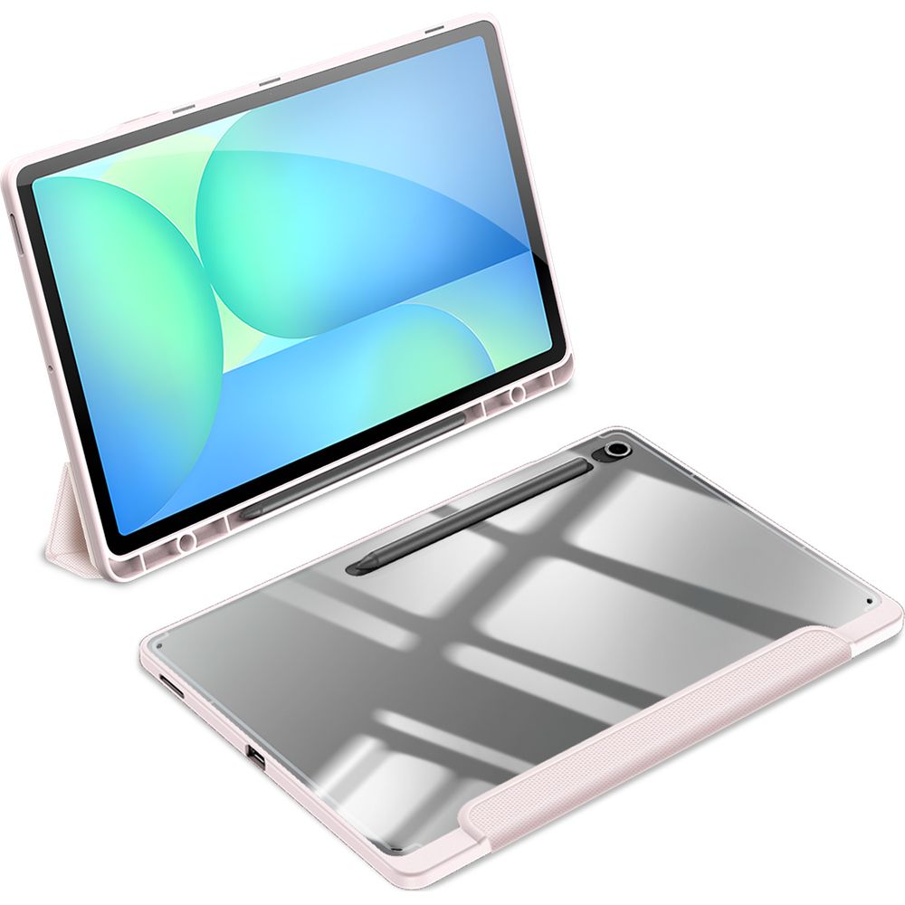 Schutzhülle mit Klappe für Galaxy Tab S10 FE Plus, Dux Ducis Toby, Rosa