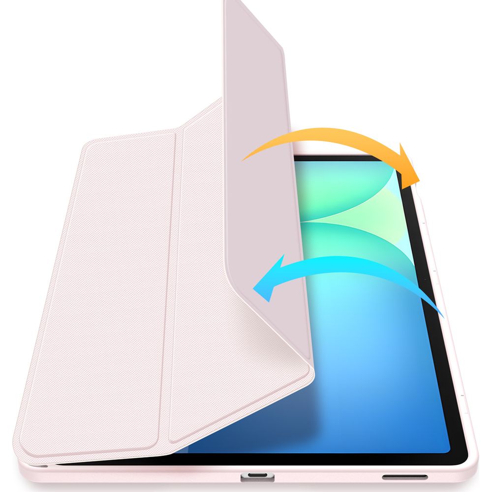 Schutzhülle mit Klappe für Galaxy Tab S10 FE Plus, Dux Ducis Toby, Rosa