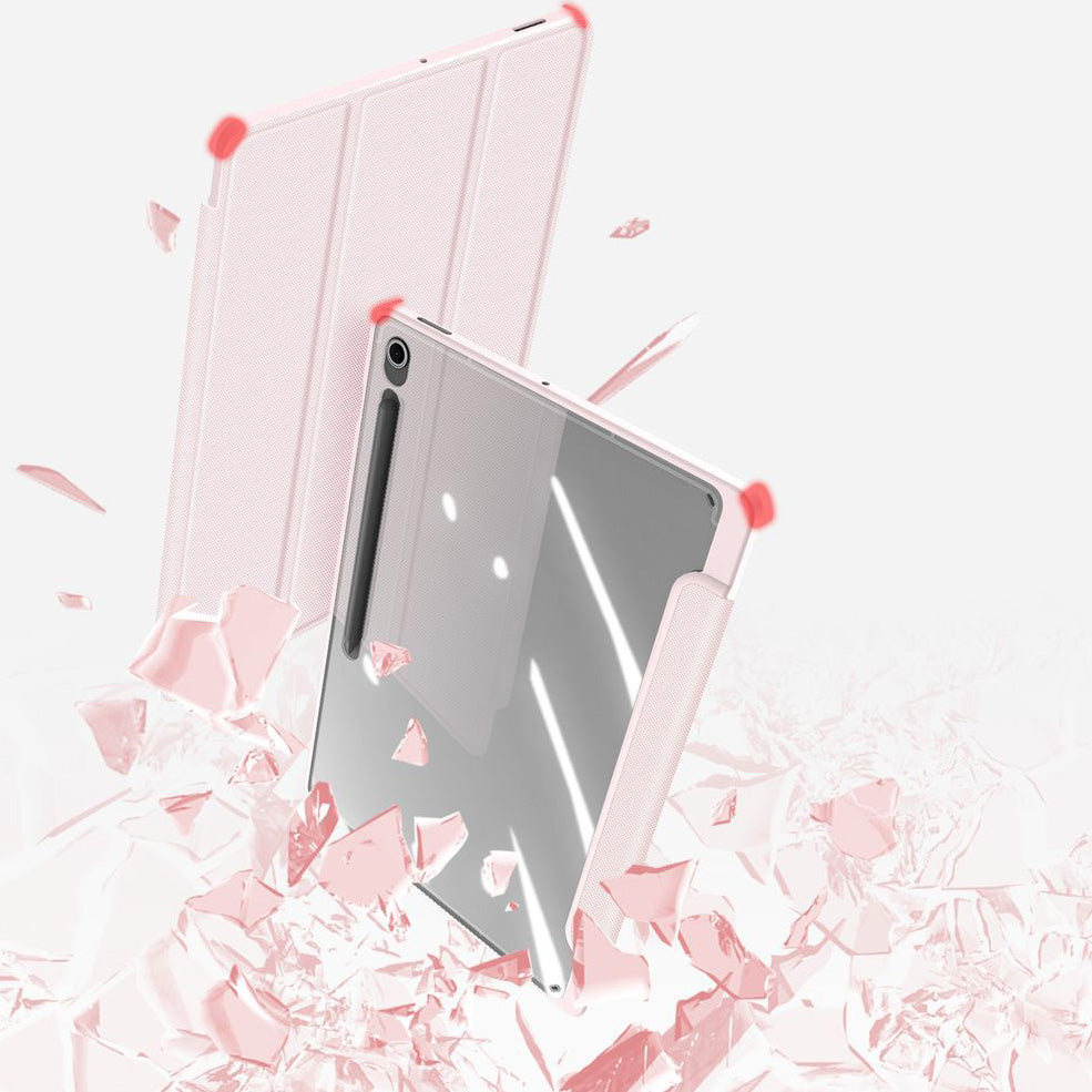 Schutzhülle mit Klappe für Galaxy Tab S10 FE Plus, Dux Ducis Toby, Rosa