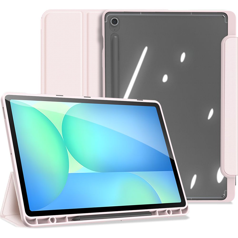 Schutzhülle mit Klappe für Galaxy Tab S10 FE Plus, Dux Ducis Toby, Rosa