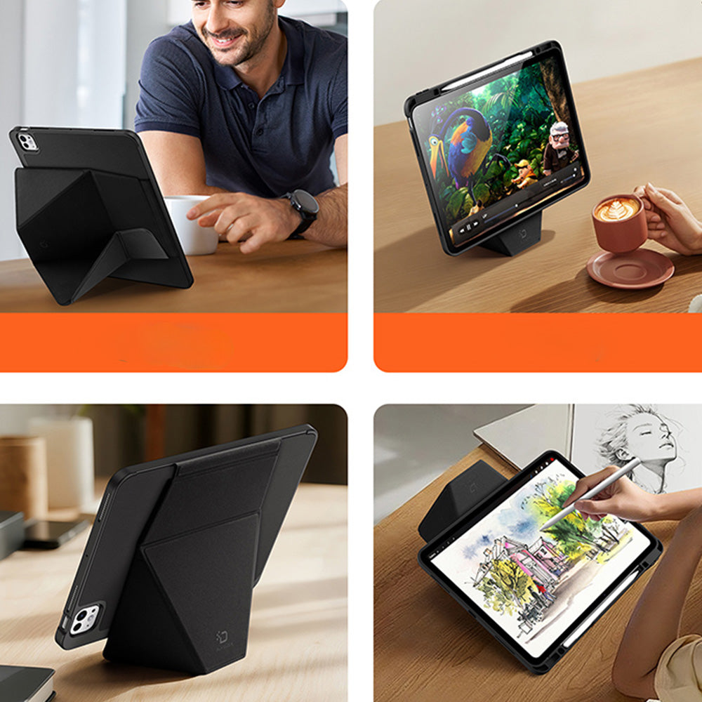 Schutzhülle mit Klappe für iPad Pro 13" 2025 / 2024, Dux Ducis Vers, Schwarz