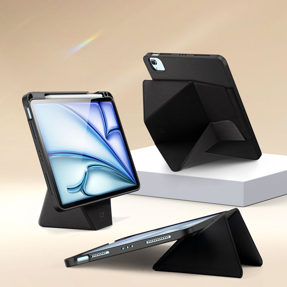 Schutzhülle mit Klappe für iPad Air 11" / 10.9" 2020-2026 / Pro 11" 2018-2022, Dux Ducis Vers, Schwarz