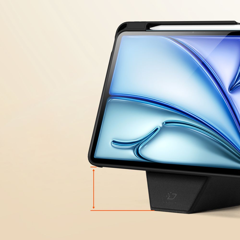 Schutzhülle mit Klappe für iPad Air 11" / 10.9" 2020-2026 / Pro 11" 2018-2022, Dux Ducis Vers, Schwarz