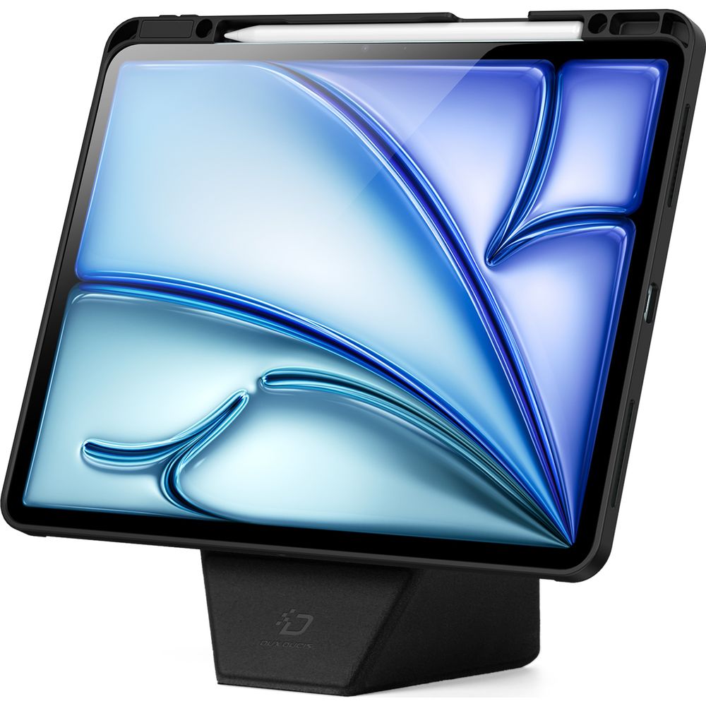 Schutzhülle mit Klappe für iPad Air 13" M4/M3/M2 / Pro 12,9" 2018-2022, Dux Ducis Vers, Schwarz