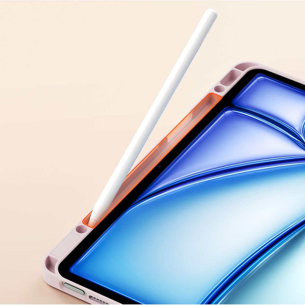 Schutzhülle mit Klappe für iPad Air 13" M4/M3/M2 / Pro 12,9" 2018-2022, Dux Ducis Vers, Rosa