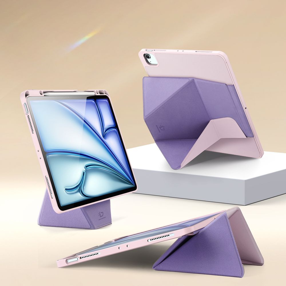 Schutzhülle mit Klappe für iPad Air 13" M4/M3/M2 / Pro 12,9" 2018-2022, Dux Ducis Vers, Rosa