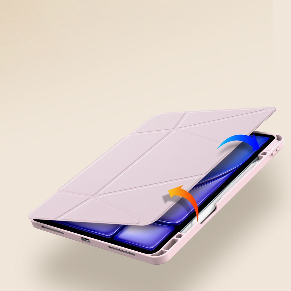 Schutzhülle mit Klappe für iPad Air 13" M4/M3/M2 / Pro 12,9" 2018-2022, Dux Ducis Vers, Rosa