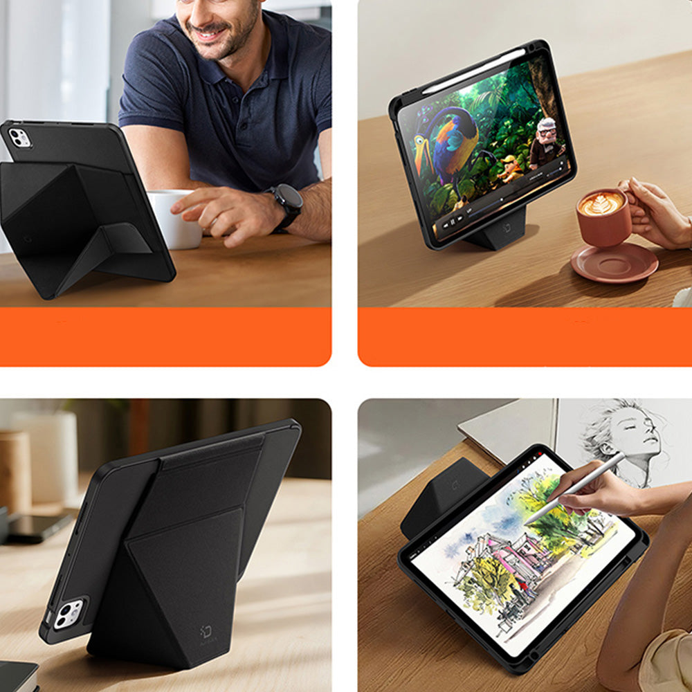 Schutzhülle mit Klappe für iPad Pro 11" 2025 / 2024, Dux Ducis Vers, Schwarz
