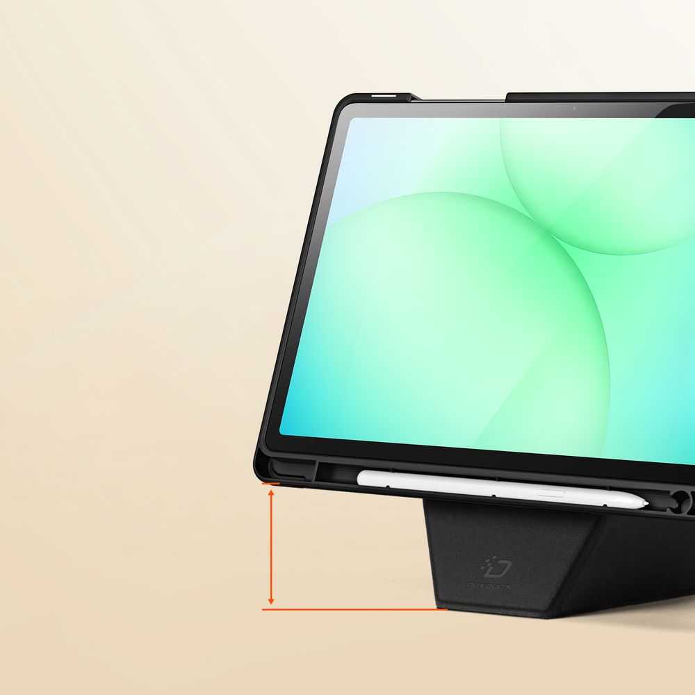 Schutzhülle mit Klappe für Galaxy Tab A11 Plus / A9 Plus, Dux Ducis Vers, Schwarz