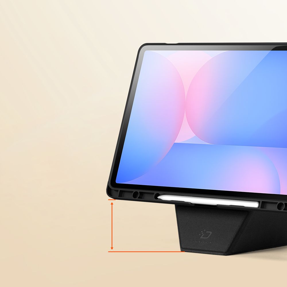 Schutzhülle mit Klappe für Galaxy Tab S10 FE Plus, Dux Ducis Vers, Schwarz