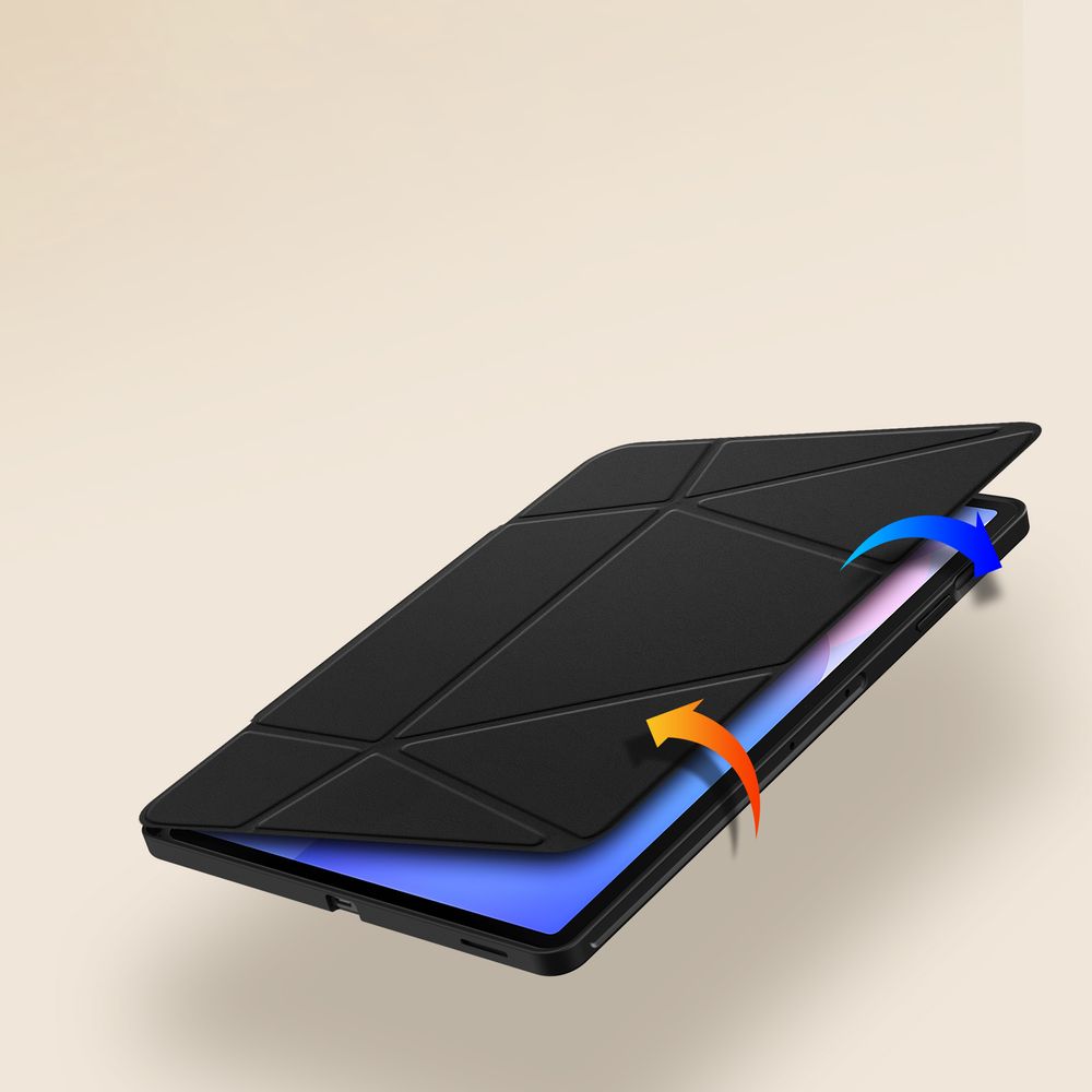 Schutzhülle mit Klappe für Galaxy Tab S10 FE Plus, Dux Ducis Vers, Schwarz